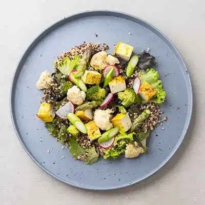 Lemon Tofu & Quinoa Spring Vegetable Salad